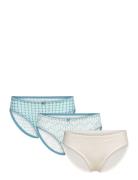 Jackie - 3 Briefs Alushousut Brief Tangat Blue Etam