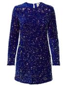 Onlanika Sequin Ls Dress Wvn Lyhyt Mekko Navy ONLY