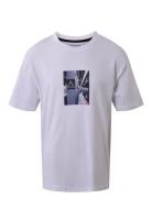 Tee W/Print Tops T-shirts Short-sleeved White Hound