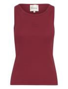 08 The Mandy Top Tops T-shirts & Tops Sleeveless Burgundy My Essential...