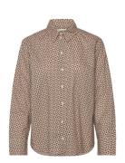 Shirts/Blouses Long Sleeve Tops Shirts Long-sleeved Brown Marc O'Polo