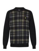 Lyle And Scott Tartan Jumper Tops Knitwear Round Necks Black Lyle & Sc...