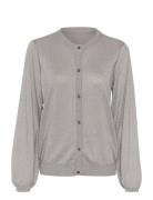 Crshimra Knit Cardigan Tops Knitwear Cardigans Silver Cream