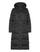 Coat Amira Puffer Topattu Pitkä Takki Black Lindex