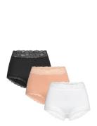 Brief High Emelie Lace 3 Pack Alushousut Brief Tangat Beige Lindex