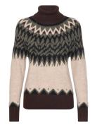 Fqmerla-Pullover Tops Knitwear Turtleneck Brown FREE/QUENT