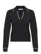 Knitted Polo-Neck Sweater Tops Knitwear Jumpers Black Mango