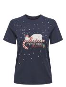 Onlxmas Life Yrsa Christmas S/S Top Jrs Tops T-shirts & Tops Short-sle...