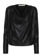 Madlingz Ls Blouse Tops Blouses Long-sleeved Black Gestuz