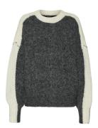 Vmcordelia Ls O-Neck Pullover Ga Tops Knitwear Jumpers Grey Vero Moda