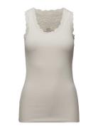 Vanessa Top Tops T-shirts & Tops Sleeveless White Cream