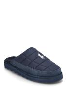 Reade Suede-Trim Quilted Scuff Slipper Aamutossut Tohvelit Navy Polo R...