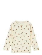 Nmmgavo Elo Ls Slim Top Lil Tops T-shirts Long-sleeved T-shirts Beige ...