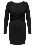 Carqueen L/S Glitter Twist Dress Jrs Bf Lyhyt Mekko Black ONLY Carmako...