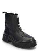 Gabby Biker Boots Shoes Boots Ankle Boots Ankle Boots Flat Heel Black ...