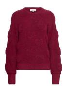 Bibian Heart Pullover Tops Knitwear Jumpers Red Fabienne Chapot
