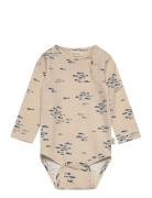 Body L/S Printed Bodies Long-sleeved Beige Petit Piao