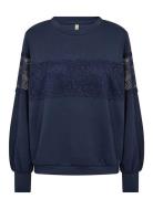 Sc-Banu Tops Sweat-shirts & Hoodies Sweat-shirts Navy Soyaconcept