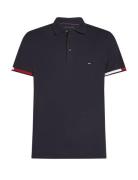 Flag Cuff Slim Polo Tops Polos Short-sleeved Navy Tommy Hilfiger