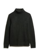 Brushed Roll Neck Jumper Tops Knitwear Round Necks Black Superdry