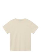 Crew T-Shirt Tops T-shirts Short-sleeved Cream Les Deux