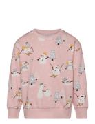 Sweater Snowman Story Tops Sweat-shirts & Hoodies Sweat-shirts Pink Li...