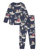 Pyjama Winter Fun Pyjamasetti Pyjama Navy Lindex