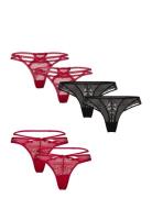 6-Pack Thongs Stringit Alusvaatteet Red Hunkemöller