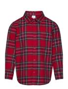 Shirt Christmas Check Tops Shirts Long-sleeved Shirts Red Lindex