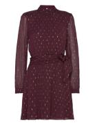 Lurex Mini Dress With Wrap Detail Lyhyt Mekko Burgundy Scotch & Soda