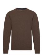 Cfkarl Lambswool Crew Neck Kni Tops Knitwear Round Necks Brown Casual ...