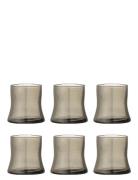 Florentine Drinking Glass Home Tableware Glass Drinking Glass Grey Blo...