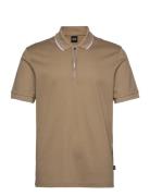 H-Paras 59 Polos Short-sleeved Beige BOSS