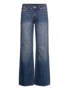 Imoo Low Wide Jeans Bottoms Jeans Wide Blue Monki