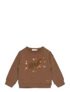 Sweatshirt Ls Tops Sweat-shirts & Hoodies Sweat-shirts Brown Minymo