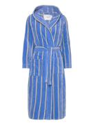 Rwadamo Striped Hooded Robe Aamutakki Blue Rosemunde