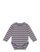 Body Ls Stripe Bodies Long-sleeved Navy En Fant