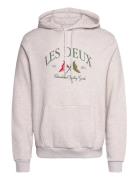 Ivy League Hoodie Tops Sweat-shirts & Hoodies Hoodies Grey Les Deux