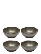 Bowl Ribbed L Green Inku By Sergio Herman Set/4 Home Tableware Bowls B...