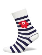 Kasvaa Tasaraita Unikko Lingerie Socks Regular Socks Navy Marimekko