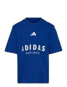 J Allszn Gfx T Tops T-shirts Short-sleeved Blue Adidas Sportswear