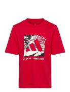 J Camo Logo Tee Tops T-shirts Short-sleeved Red Adidas Sportswear