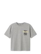 Nkmtibilbo Ss Rlx Top Tops T-shirts Short-sleeved Grey Name It