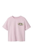 Nkfdiki Minecraft Ss Nreg Top Box Bio Tops T-shirts Short-sleeved Pink...