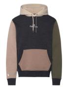 Logo Color-Blocked Double-Knit Hoodie Tops Sweat-shirts & Hoodies Hood...