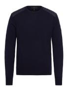 Kerrigan Crewneck Jumper Washed Navy Tops Knitwear Round Necks Navy Be...