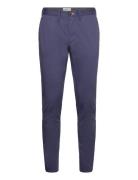 Slim Twill Chinos Bottoms Trousers Chinos Navy GANT