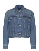 C_Trucker Jacket 1.0 Farkkutakki Denimtakki Blue BOSS