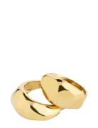 Dune Recycled Rings, 2 In A Set Sormus Korut Gold Pilgrim