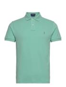 Slim Fit Mesh Polo Shirt Tops Polos Short-sleeved Green Polo Ralph Lau...